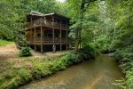 Secluded property on 6 acres with 150 yards of water frontage